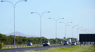 Street lights on the N7 highway between the Wingfield and Potsdam Interchanges.