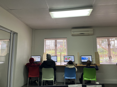 Swellendam eCentre learners using the computers