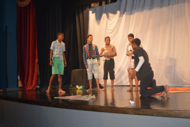 Take a bow confidently presented their stagecraft to the audience at the Eden Drama Festival