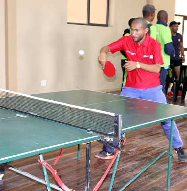 Team DCAS takes the lead in table tennis for males at the BTG in Vredenburg