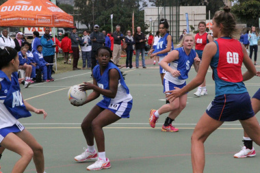 Team Western Cape's netball team in action