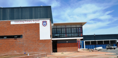 The entrance at the upgraded Vooruitsig Primary School School.