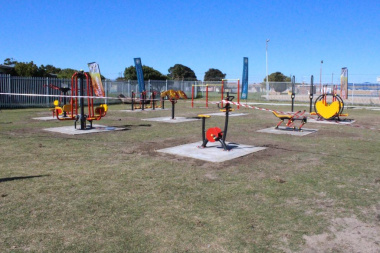The equipment of the outdoor gym open to the community in Gugulethu