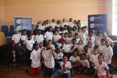 The group of children that attended the Olympic School Holiday Programme in Bokmakierie.
