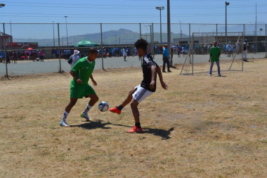 The heat did not prevent the teams competing hard in the soccer matches at the Metro Better Together Games in Bluedowns