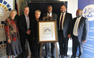 The Heritage Western Cape plaque is unveiled at Vergelegen Estate in Somerset West on Monday
