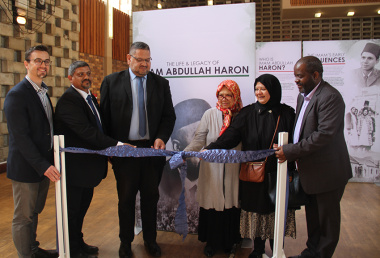 "The Life and Legacy of Imam Abdullah Haron" traveling exhibit is unveiled at the Dulcie September Civic Centre in Athlone on Thursday.