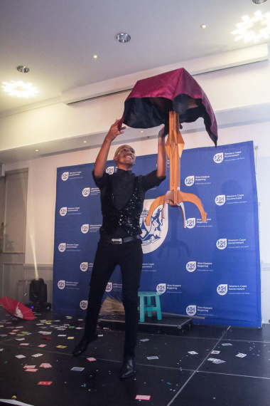 The magician from the College of Magic entertained the guests at the 2016/17 Cultural Affairs Awards ceremony