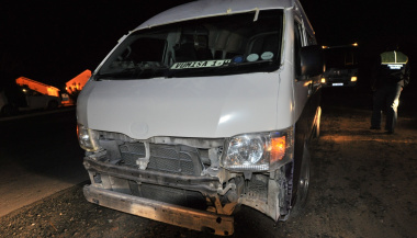 The minibus taxi which was suspended at Bonne Esperance Primary School.