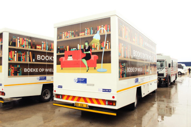 The new corporate fleet of DCAS Library Service will be identified by its striking corporate artwork