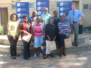 The teachers of particpating schools with Beaulla Stofile and Quintus van der Merwe