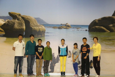 The youth delegation from the Qingdao Water Sports Administration Centre in Shandong, China, led by their team leader Ms Niu Yun