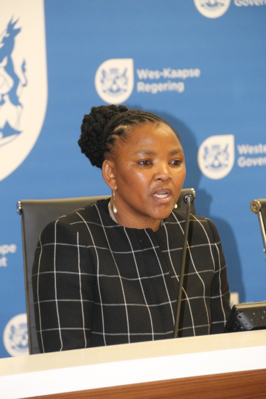 WC Minister Nomafrench Mbombo at Initiation Media Conference