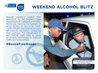 Weekend alcohol roadblocks.
