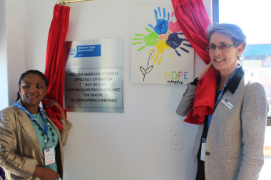 Western Cape Minister of Health, Dr Nomafrench Mbombo (left) and the Western Cape Government Head of Health, Dr Beth Engelbrecht officially opened the Wesfleur Emergency Centre today.