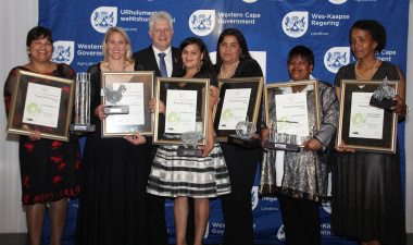 Minister Alan Winde with the winners of the 15th annual Female Entrepreneur Awards.