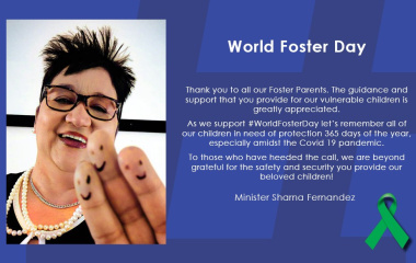 Minister Fernandez supports #WorldFosterDay campaign