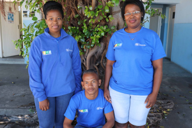 Yanelisa, Wilfred and Davidene proudly represent their respective cultural facilities while investing in themselves