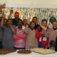 A group of mental health patients enjoyed some cake as part of the celebrations.