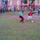 A battle of the fittest between Mano and Keanu from Connaught Estate during Street Soccer tournament