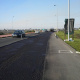 A section along the northbound carriageway of the R27 where the existing road surface has been milled out.