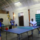 A table tennis match in full swing between staff from DCAS and Cederberg Municipality