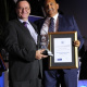 Acting Minister of Cultural Affairs and Sport, Anton Bredell and President of the Western Province Rugby Football Union, Thelo Wakefield. WPRU won the award for Federation of the Year