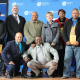 Adv. Lyndon Bouah, Wato Kobese and Anroux Marais with the representatives of the schools.