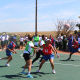 An intense netball match between DCAS and Saldanha Municipality