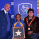 Athlete Sha-Lian Matthews received a recognition award for her excellent achievements