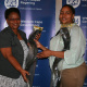 Author and adjudicator Ms Fikiswa Magqashela received a kuduzela from Ms Beaulla Stofile (DCAS).
