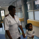Sr Lindiwe Teto, Operational Manager: Ward B2, gives patient Lindokuhle Dlakavu a guided tour of the newly upgraded ward.