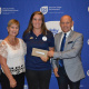 Commonwealth Games medal winner Anneke Snyman received the cheque for Overberg Lawn Bowls
