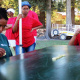Concentration levels were high during a game of dominoes between Overberg and Eden district.