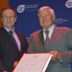 Dr Ton Vosloo receiving a ministerial award from Minister Anoton Bredell