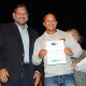 DCAS HOD Brent Walters with Ettiene Matwan who completed the Arts Training Programme