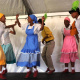 Die Nuwe Graskoue Trappers from Wuppertal performing the riel dance.