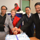 Director Nomaza Dingayo, Minister Marais, Finance Minister Dr Meyer and HOD Walters cutting the birthday cake