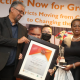 Director Wendy Horn receives award from Deputy Minister Reginah Mhaule