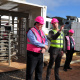 DTPW project leader Gustav Lindemann and Minister Grant at the forensic pathology institute construction site.