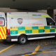 EMS Ambulance at Karl Bremer Hospital after transporting a patient.  
