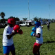 Enthusiastic learners participate in boxing