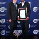 Alan Winde, Minister of Economic Opportunities with winner Jerome Thomas (photo by Piet van Wyk)