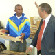 Swartland Secondary School, Grade 10 Civil technology learner, MacNeal Grant describing his project to Minister Meyer.