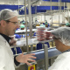 Hendri Truter showing Minister Meyer the meat processing facility