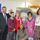 HOD Walters, Minister Marais and Chief Director Du Preez with members of the Museum Service who put the exhibition together
