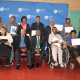 Minister Bonginkosi Madikizela and the senior beneficiaries aged over 60 who received their title deeds