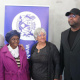 L-R: Provincial Minister of Infrastructure Tertuis Simmers, Mrs. Nolusapho Gaga (beneficiary), Councillor Joan Woodman and MMC Councillor Malusi Booi.