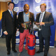 JP Naude, Ngcofe Macibela from Sai Infantry Boxing Club and Minister of DCAS Theuns Botha