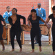 Learners from Chris Hani High School performing a dance piece during the opening ceremony.